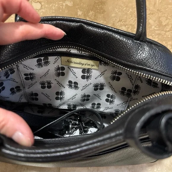 Min & Mon Black Crossbody Bag Creatures of the Future Wolf and mushrooms - Picture 4 of 6